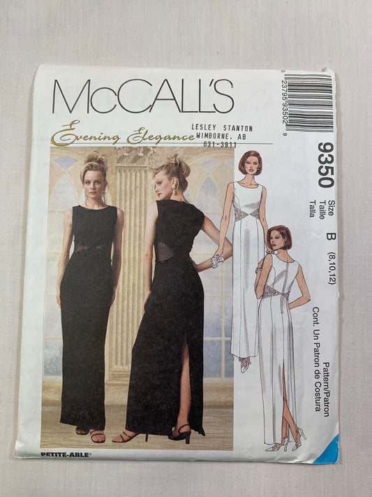 McCall's 9350 Misses' Dresses, Gowns, Size 8-12, Uncut, Vintage 1998