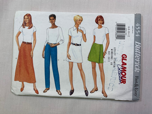 Butterick 4554 Misses' Skirt, Pants, Size 6-12, Uncut, Vintage 1996