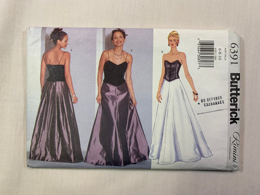 Butterick 6391 Misses' Petite Top, Skirt, Size 6-10, Uncut, Vintage 1999