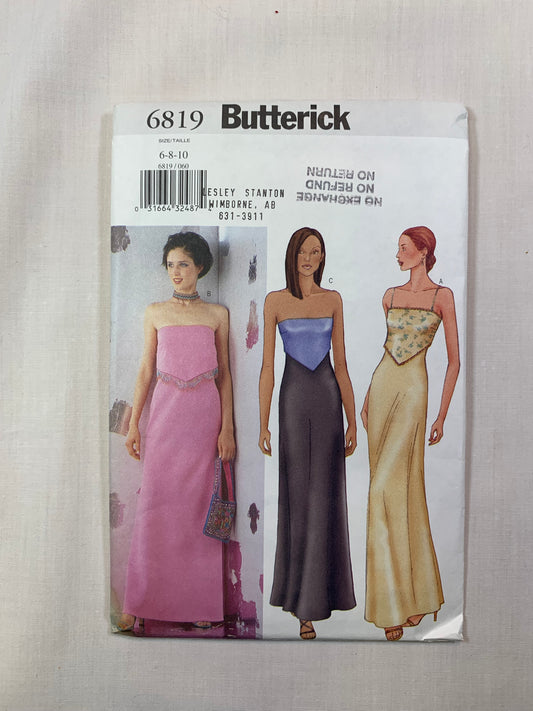 Butterick 6189 Misses'/Misses' Petite Dress Size 6-10, Uncut, 2000