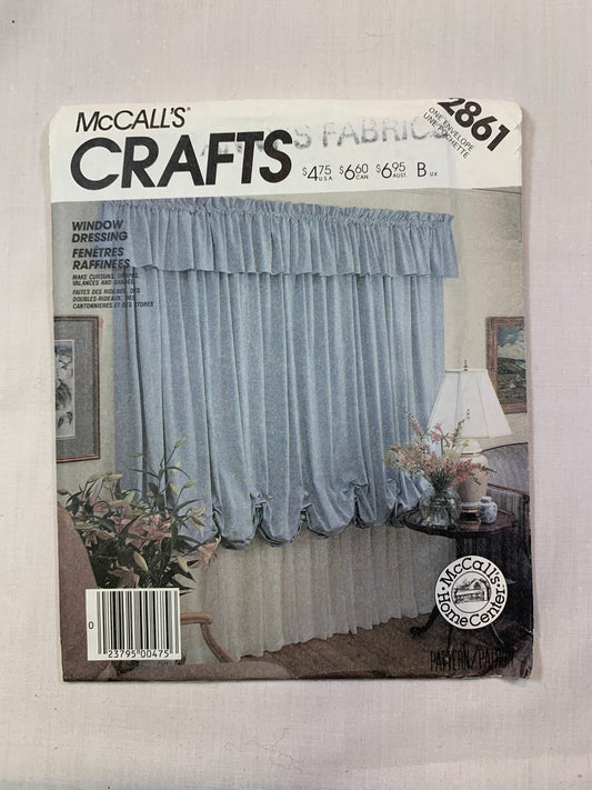 McCall's 8605 Crafts, Window Dressing, Curtains, Drapes, Uncut, Vintage 1997