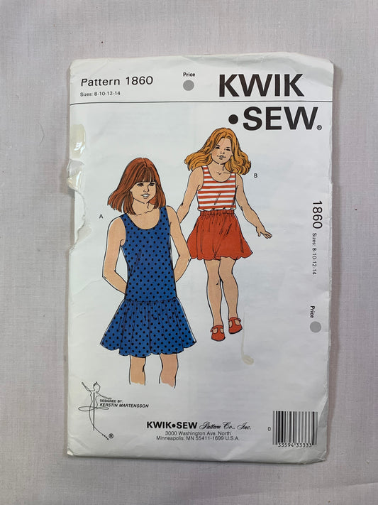 KWIK 1860 Girls' Skirts, Size 8-14, Uncut, Vintage 1988