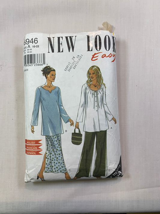 Simplicity New Look 6946 Misses' Tunic, Pants, Skirt, Size 10-22, Cut, Vintage 1999