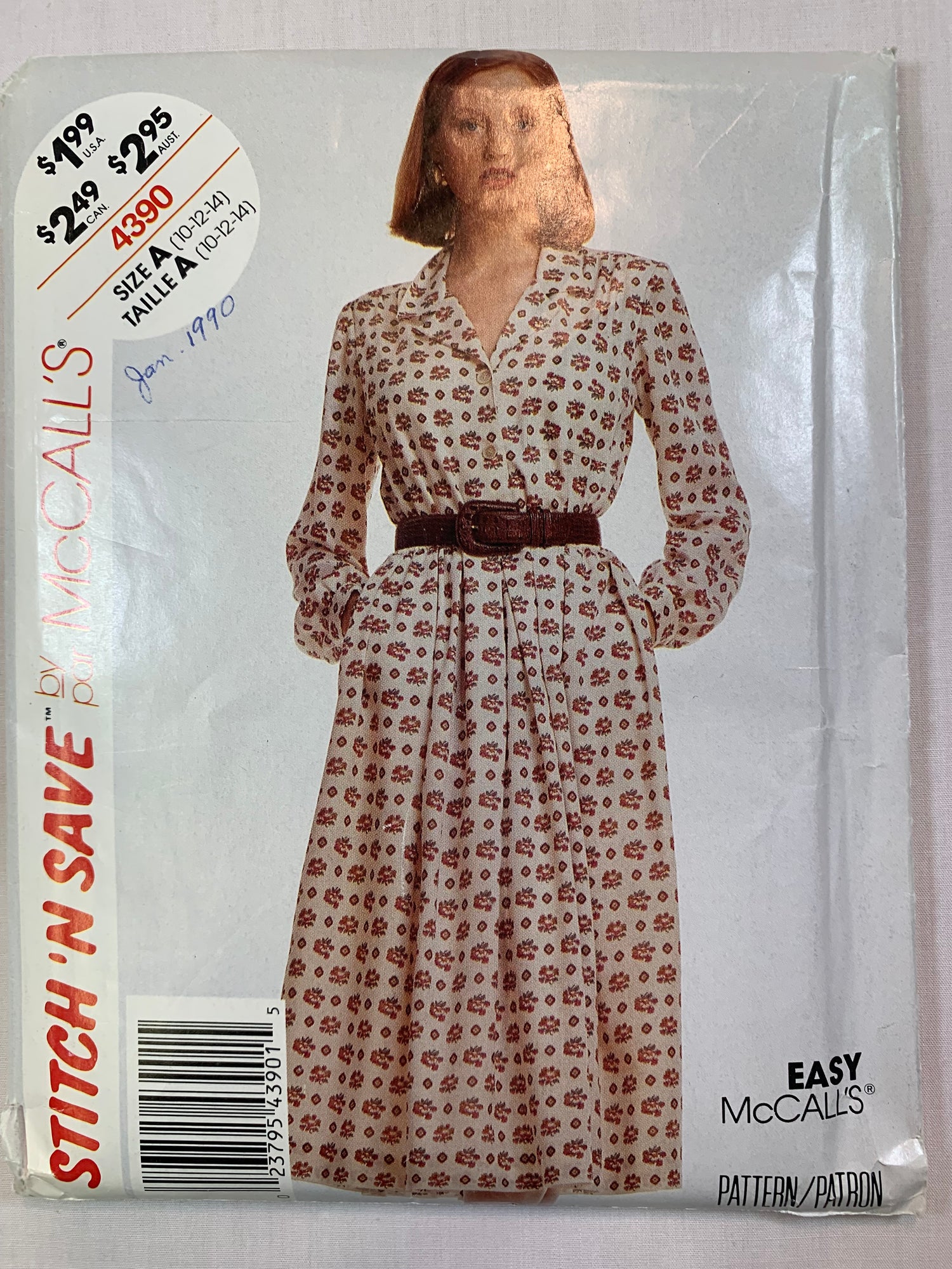 This pattern is cut complete, with instructions and all pattern pieces accounted for.   The envelope may show storage and shelf wear with nicks or tears. The pictures are of the exact item you will be receiving.