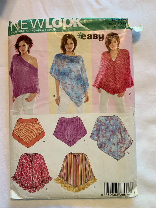 Simplicity Sewing Pattern 6488 Misses' Teens' Fashion Accessories, Cape, Size 6-24, Cut, 2006