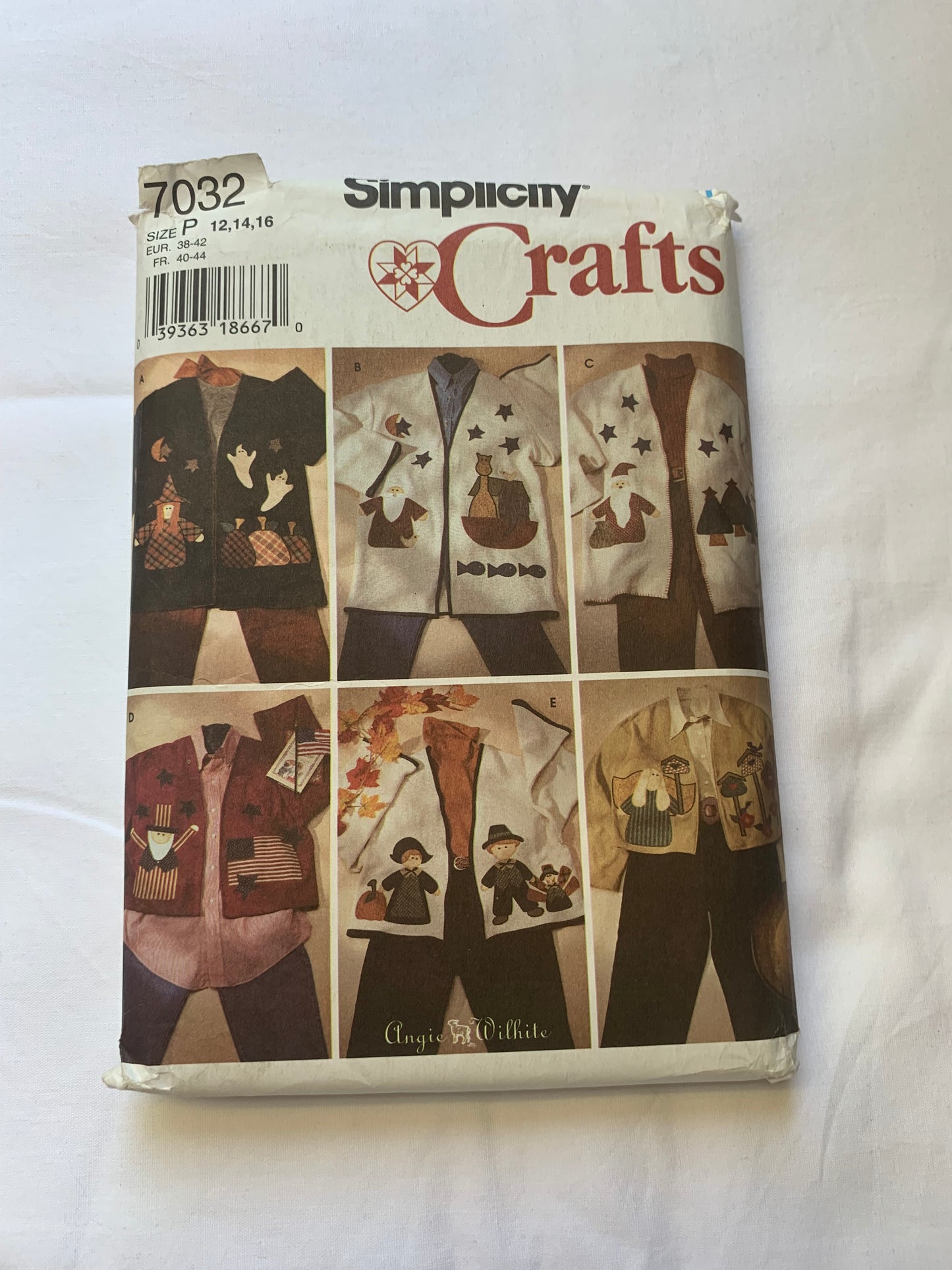 Simplicity Sewing Pattern 7032 Misses' Jackets, Two Lengths, Appliques, 3 Variations, Long Sleeves, Size 12-16, Uncut, Vintage 1996