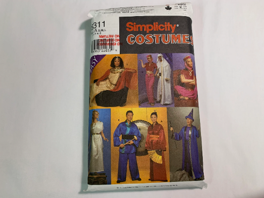 Simplicity Sewing Pattern 8311 Adult Costumes, Halloween, Genie, Wizard, Japanese, Kimono, Top, Hat, Pants, Bow, Size 34-44, Cut, Vintage 1998